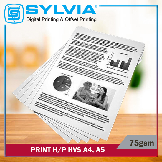 Print A4 Hitam Putih HVS 75gsm 