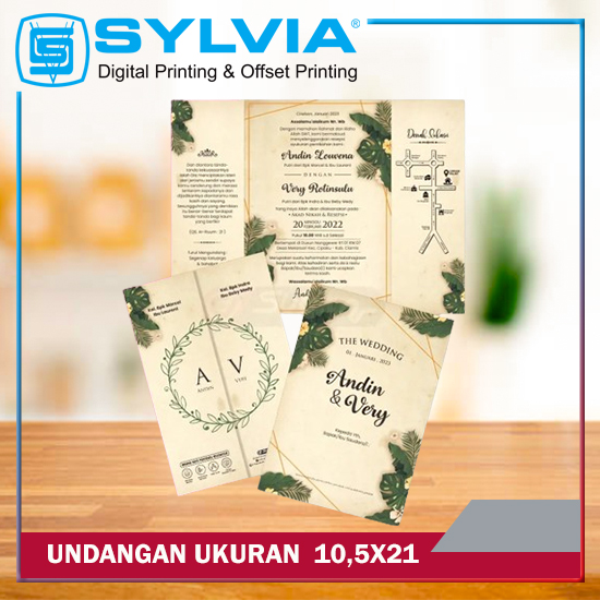  Undangan Ukuran 10,5X21
