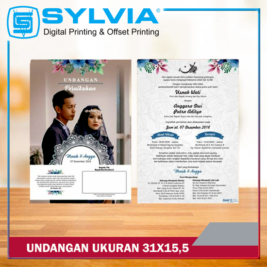 Undangan Ukuran 31X15,5 