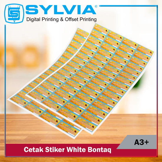 Stiker White  Bontaq A3+