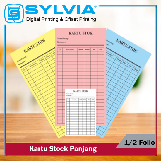 Kartu Stock 1/2 Folio Panjang