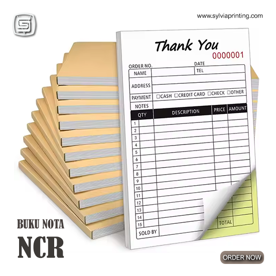 Nota NCR Folio 2Ply (2 warna Tinta)