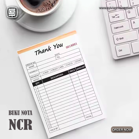 Nota NCR Folio 2Ply (2 warna Tinta)