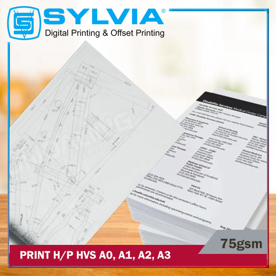 Print A3 Hitam Putih HVS 75gsm 