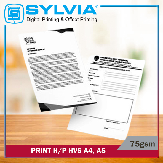Print A5 Hitam Putih HVS 75gsm (max)