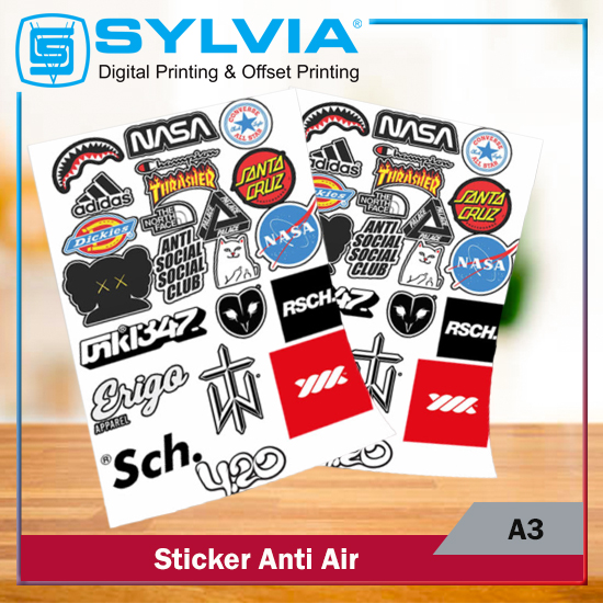 Stiker  Vynil (Anti Air) A3