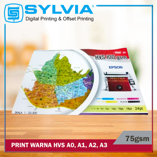 Print HVS A3 Warna  75gsm (surat suara)