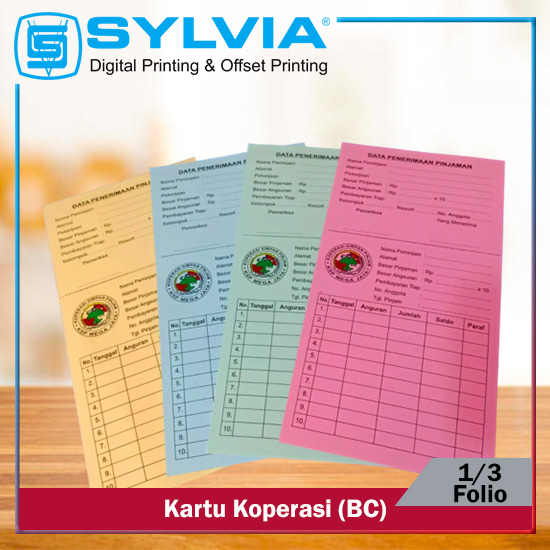 Kartu Koperasi 1/3 Folio (BC)