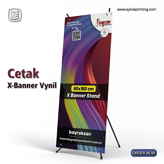 X-Banner vynil Ukuran 60X160
