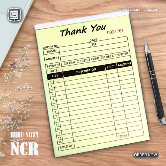 Nota NCR 1/3 Folio 2Ply